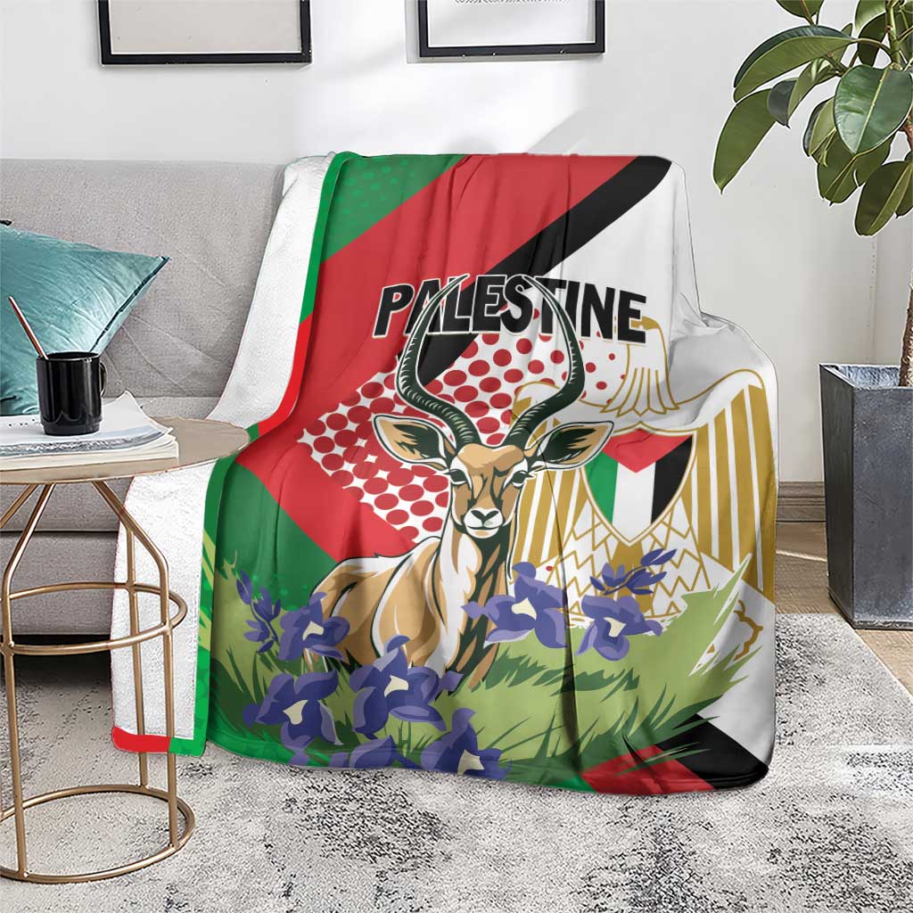 Palestine Blanket Mountain Gazelle With Faqqua Iris