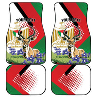 Palestine Car Mats Mountain Gazelle With Faqqua Iris - Wonder Print Shop