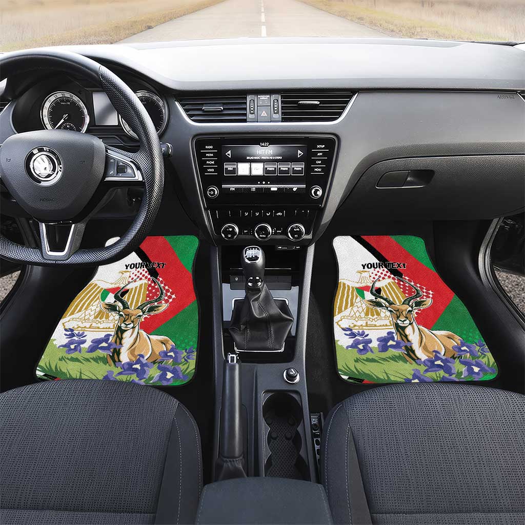 Palestine Car Mats Mountain Gazelle With Faqqua Iris - Wonder Print Shop
