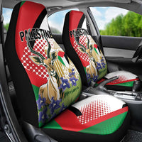 Palestine Car Seat Cover Mountain Gazelle With Faqqua Iris - Wonder Print Shop
