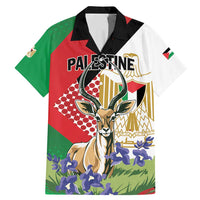 Personalized Palestine Family Matching Mermaid Dress and Hawaiian Shirt Mountain Gazelle With Faqqua Iris - Wonder Print Shop