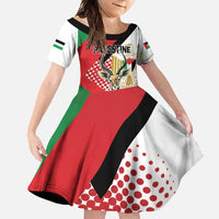 Personalized Palestine Family Matching Off Shoulder Maxi Dress and Hawaiian Shirt Mountain Gazelle With Faqqua Iris - Wonder Print Shop