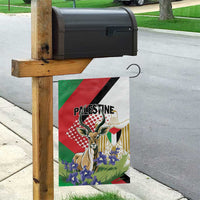 Palestine Garden Flag Mountain Gazelle With Faqqua Iris - Wonder Print Shop