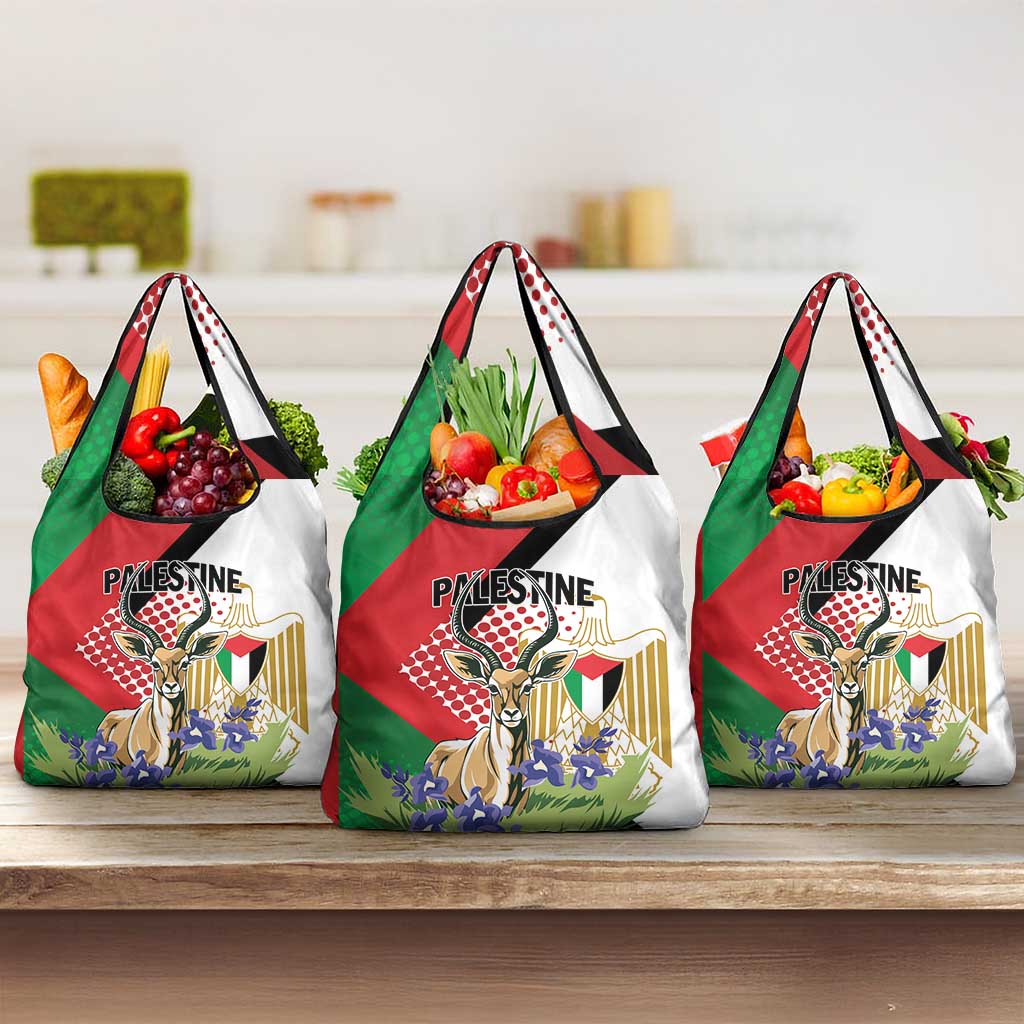 Palestine Grocery Bag Mountain Gazelle With Faqqua Iris