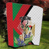 Palestine Quilt Mountain Gazelle With Faqqua Iris - Wonder Print Shop