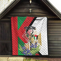 Palestine Quilt Mountain Gazelle With Faqqua Iris - Wonder Print Shop