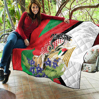 Palestine Quilt Mountain Gazelle With Faqqua Iris - Wonder Print Shop