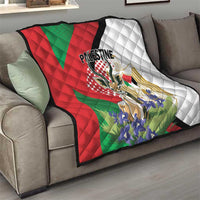 Palestine Quilt Mountain Gazelle With Faqqua Iris - Wonder Print Shop