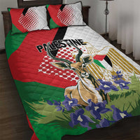 Palestine Quilt Bed Set Mountain Gazelle With Faqqua Iris - Wonder Print Shop