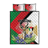 Palestine Quilt Bed Set Mountain Gazelle With Faqqua Iris - Wonder Print Shop