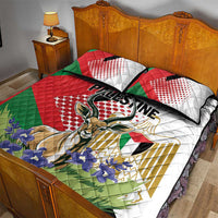 Palestine Quilt Bed Set Mountain Gazelle With Faqqua Iris - Wonder Print Shop
