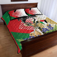 Palestine Quilt Bed Set Mountain Gazelle With Faqqua Iris - Wonder Print Shop