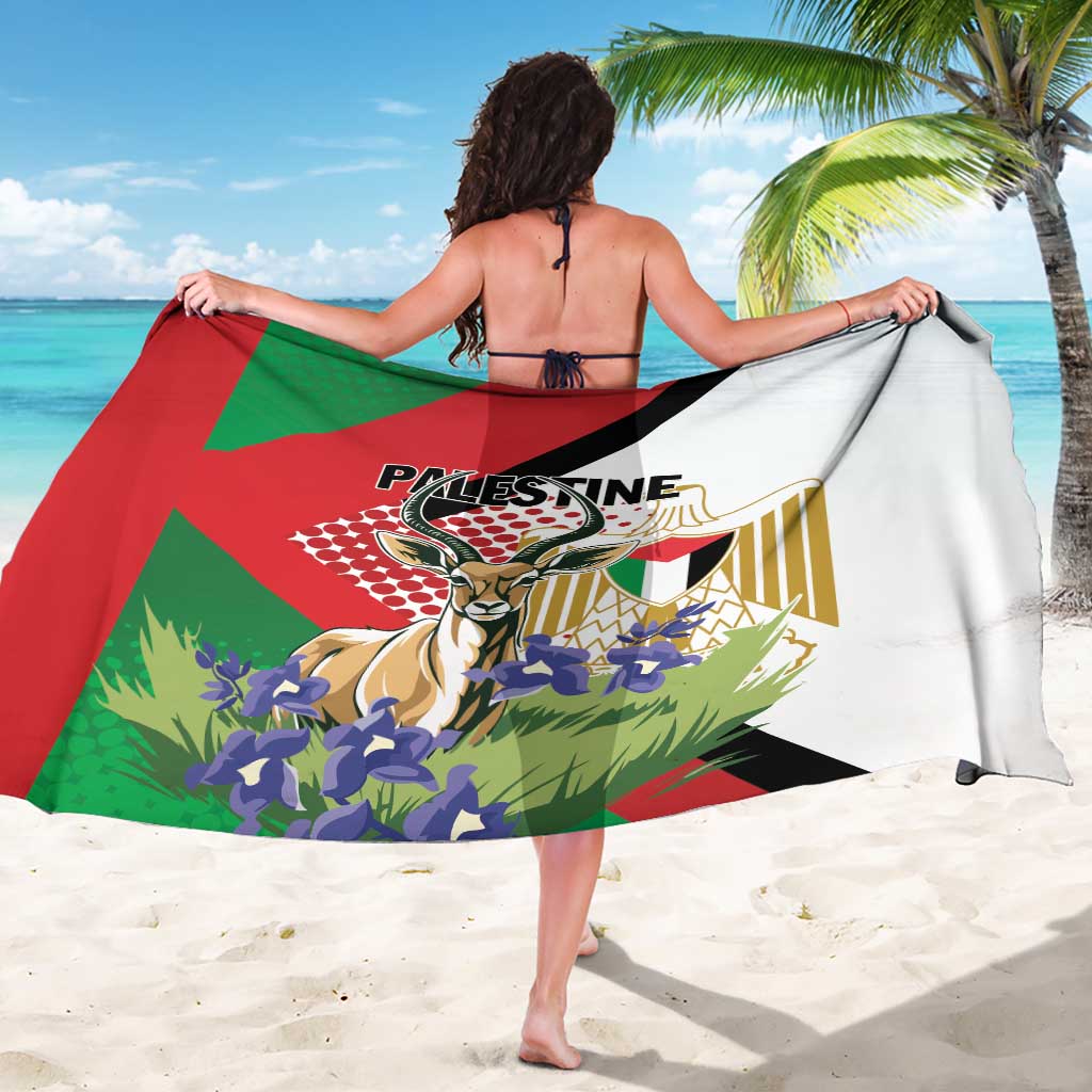 Palestine Sarong Mountain Gazelle With Faqqua Iris - Wonder Print Shop