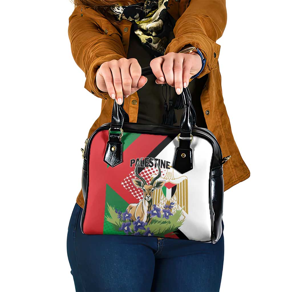 Palestine Shoulder Handbag Mountain Gazelle With Faqqua Iris