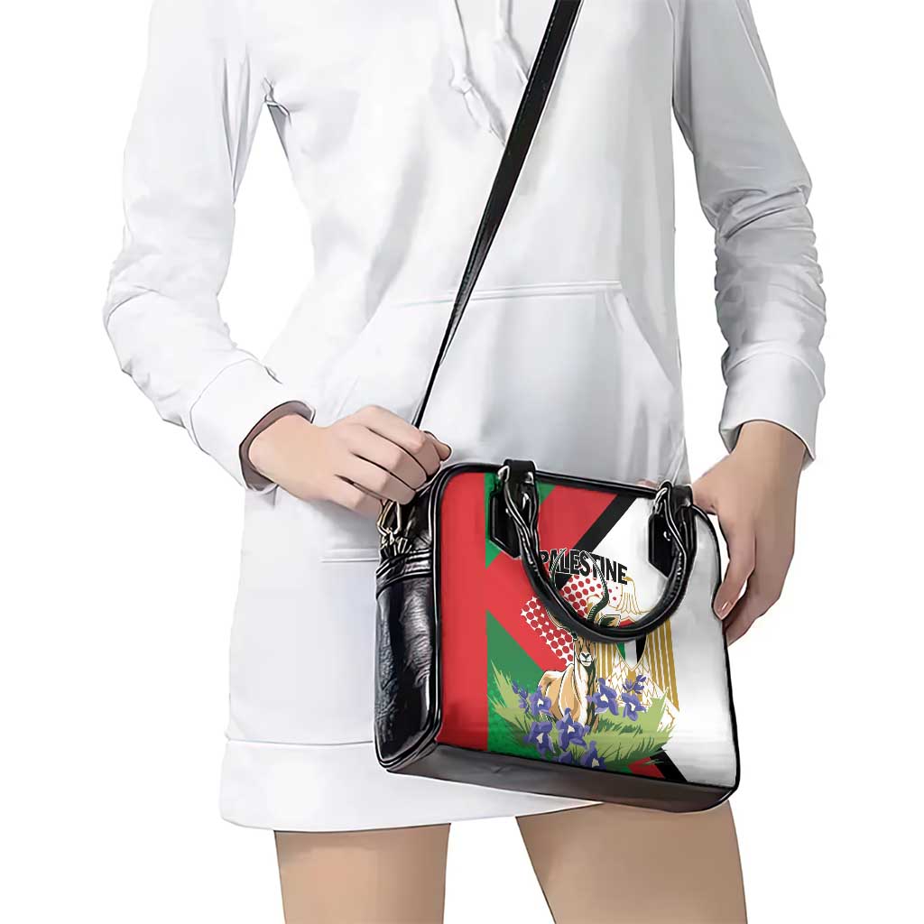Palestine Shoulder Handbag Mountain Gazelle With Faqqua Iris