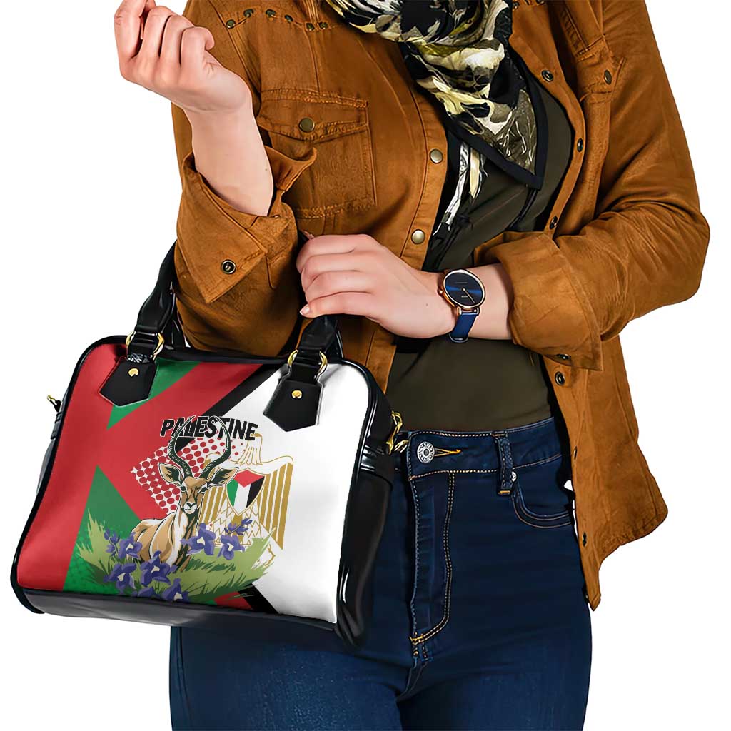 Palestine Shoulder Handbag Mountain Gazelle With Faqqua Iris