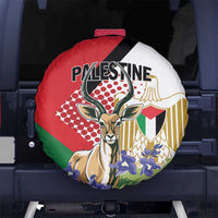 Palestine Spare Tire Cover Mountain Gazelle With Faqqua Iris - Wonder Print Shop