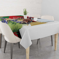 Palestine Tablecloth Mountain Gazelle With Faqqua Iris - Wonder Print Shop