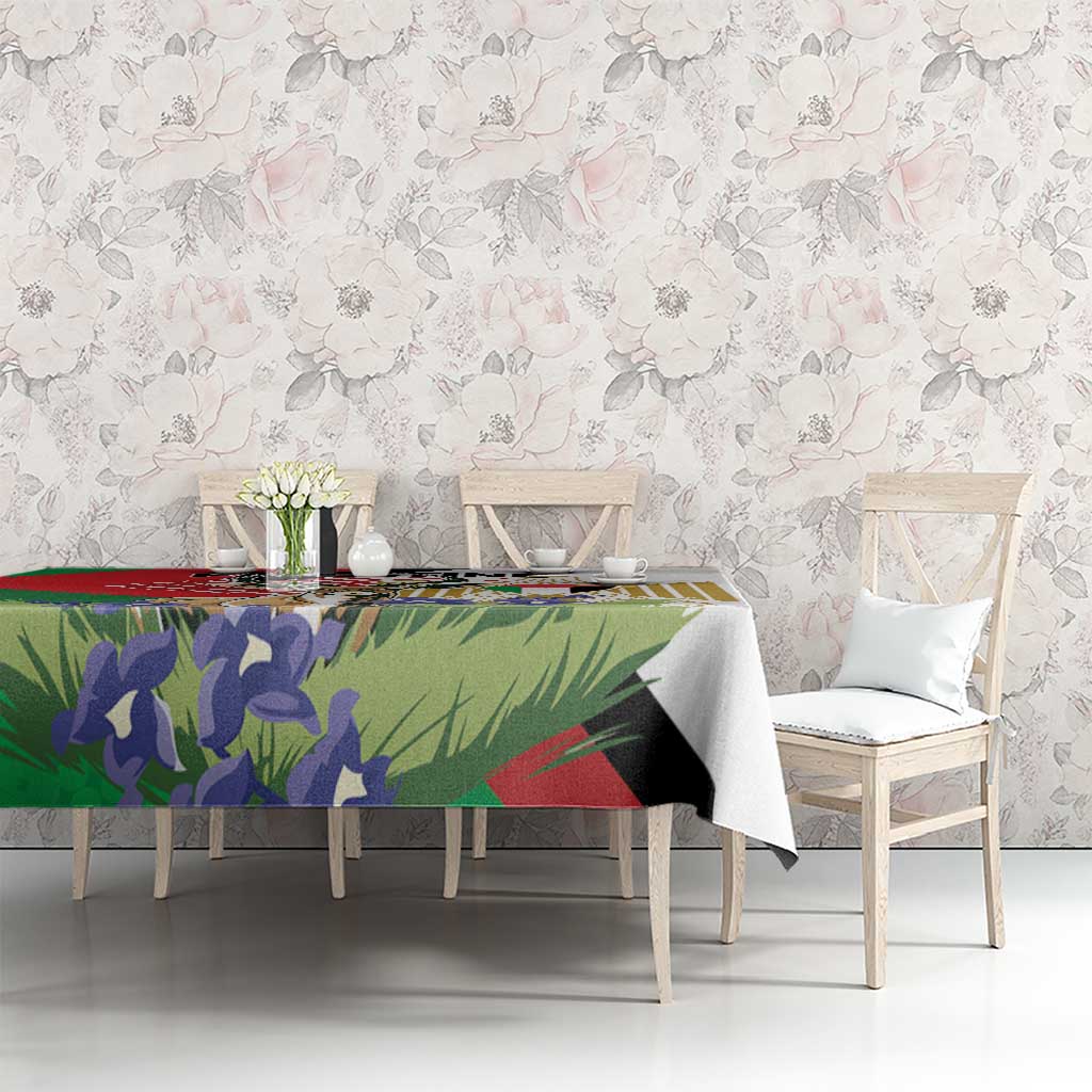 Palestine Tablecloth Mountain Gazelle With Faqqua Iris - Wonder Print Shop