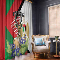 Palestine Window Curtain Mountain Gazelle With Faqqua Iris - Wonder Print Shop