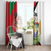 Palestine Window Curtain Mountain Gazelle With Faqqua Iris - Wonder Print Shop