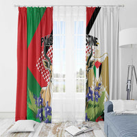 Palestine Window Curtain Mountain Gazelle With Faqqua Iris - Wonder Print Shop