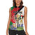 Personalized Palestine Women Sleeveless Polo Shirt Mountain Gazelle With Faqqua Iris - Wonder Print Shop