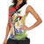 Personalized Palestine Women Sleeveless Polo Shirt Mountain Gazelle With Faqqua Iris - Wonder Print Shop