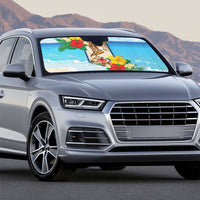 Collectivity of Saint Martin Auto Sun Shade Hibiscus Flowers Tropical Beach - Wonder Print Shop