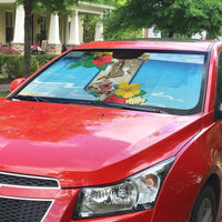 Collectivity of Saint Martin Auto Sun Shade Hibiscus Flowers Tropical Beach - Wonder Print Shop