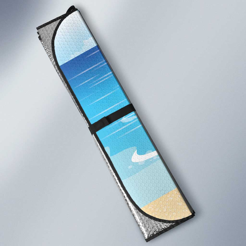 Collectivity of Saint Martin Auto Sun Shade Hibiscus Flowers Tropical Beach - Wonder Print Shop