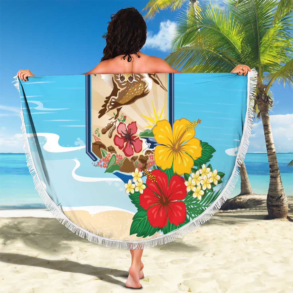 Collectivity of Saint Martin Beach Blanket Hibiscus Flowers Tropical Beach - Wonder Print Shop