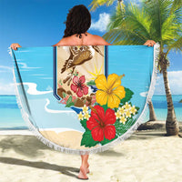 Collectivity of Saint Martin Beach Blanket Hibiscus Flowers Tropical Beach - Wonder Print Shop