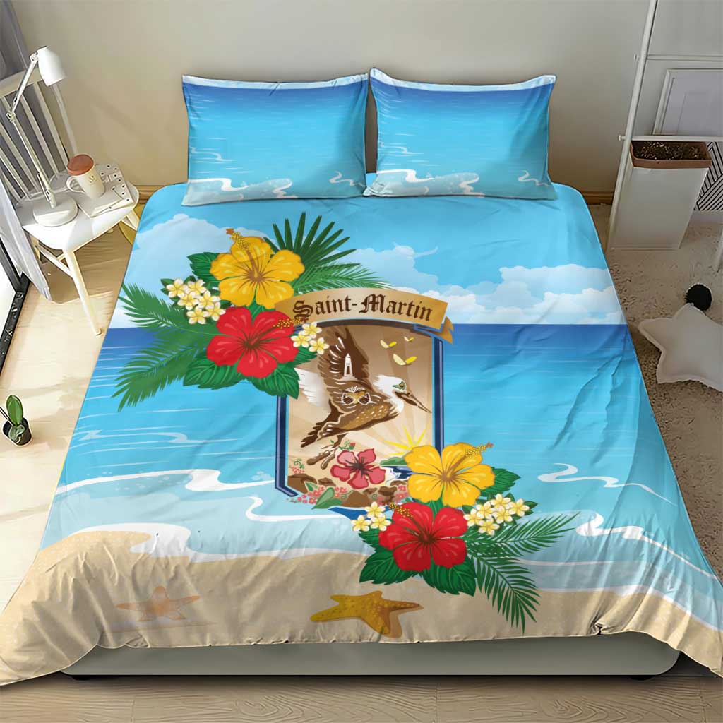 Collectivity of Saint Martin Bedding Set Hibiscus Flowers Tropical Beach - Wonder Print Shop