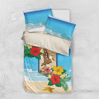 Collectivity of Saint Martin Bedding Set Hibiscus Flowers Tropical Beach - Wonder Print Shop
