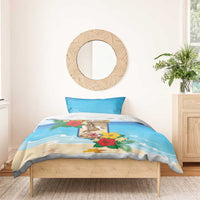 Collectivity of Saint Martin Bedding Set Hibiscus Flowers Tropical Beach - Wonder Print Shop