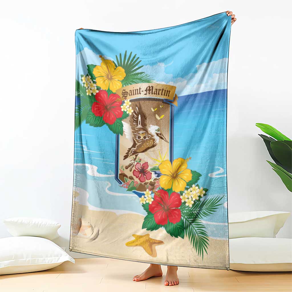 Collectivity of Saint Martin Blanket Hibiscus Flowers Tropical Beach - Wonder Print Shop