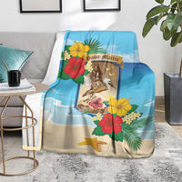 Collectivity of Saint Martin Blanket Hibiscus Flowers Tropical Beach - Wonder Print Shop