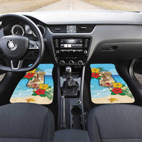 Personalized Collectivity of Saint Martin Car Mats Hibiscus Flowers Tropical Beach - Wonder Print Shop