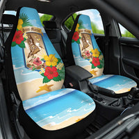 Collectivity of Saint Martin Car Seat Cover Hibiscus Flowers Tropical Beach - Wonder Print Shop