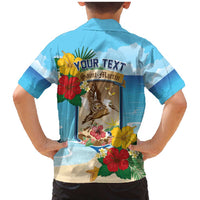 Personalized Collectivity of Saint Martin Family Matching Mermaid Dress and Hawaiian Shirt Hibiscus Flowers Tropical Beach - Wonder Print Shop