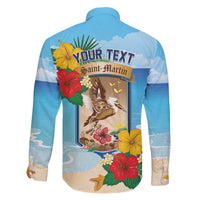 Personalized Collectivity of Saint Martin Family Matching Off The Shoulder Long Sleeve Dress and Hawaiian Shirt Hibiscus Flowers Tropical Beach - Wonder Print Shop