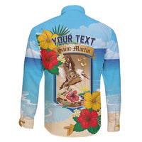 Personalized Collectivity of Saint Martin Family Matching Off Shoulder Short Dress and Hawaiian Shirt Hibiscus Flowers Tropical Beach - Wonder Print Shop