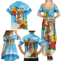 Personalized Collectivity of Saint Martin Family Matching Summer Maxi Dress and Hawaiian Shirt Hibiscus Flowers Tropical Beach - Wonder Print Shop