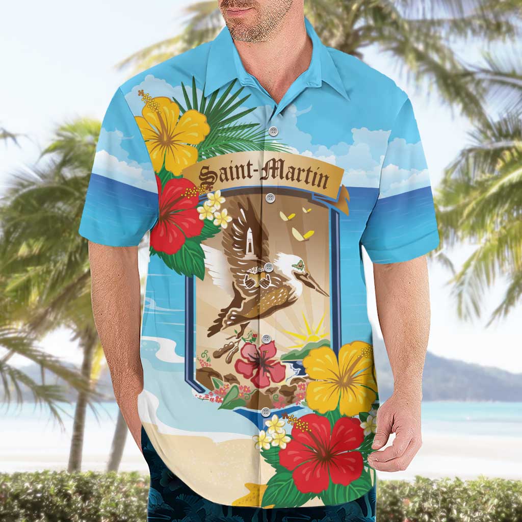 Personalized Collectivity of Saint Martin Hawaiian Shirt Hibiscus Flowers Tropical Beach - Wonder Print Shop