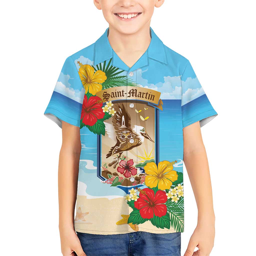 Personalized Collectivity of Saint Martin Hawaiian Shirt Hibiscus Flowers Tropical Beach - Wonder Print Shop