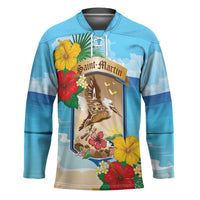 Personalized Collectivity of Saint Martin Hockey Jersey Hibiscus Flowers Tropical Beach - Wonder Print Shop