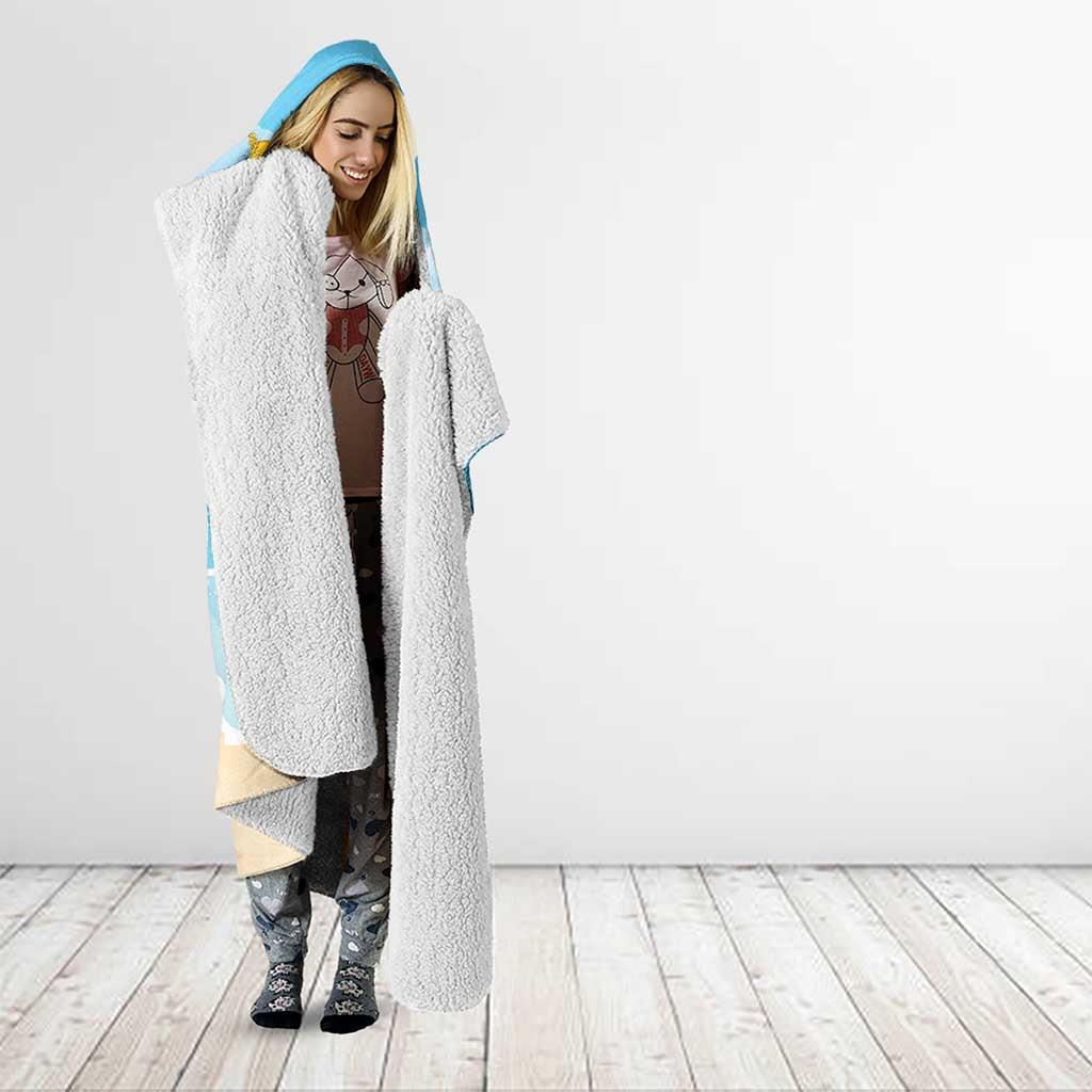 Collectivity of Saint Martin Hooded Blanket Hibiscus Flowers Tropical Beach - Wonder Print Shop