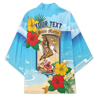 Personalized Collectivity of Saint Martin Kimono Hibiscus Flowers Tropical Beach - Wonder Print Shop