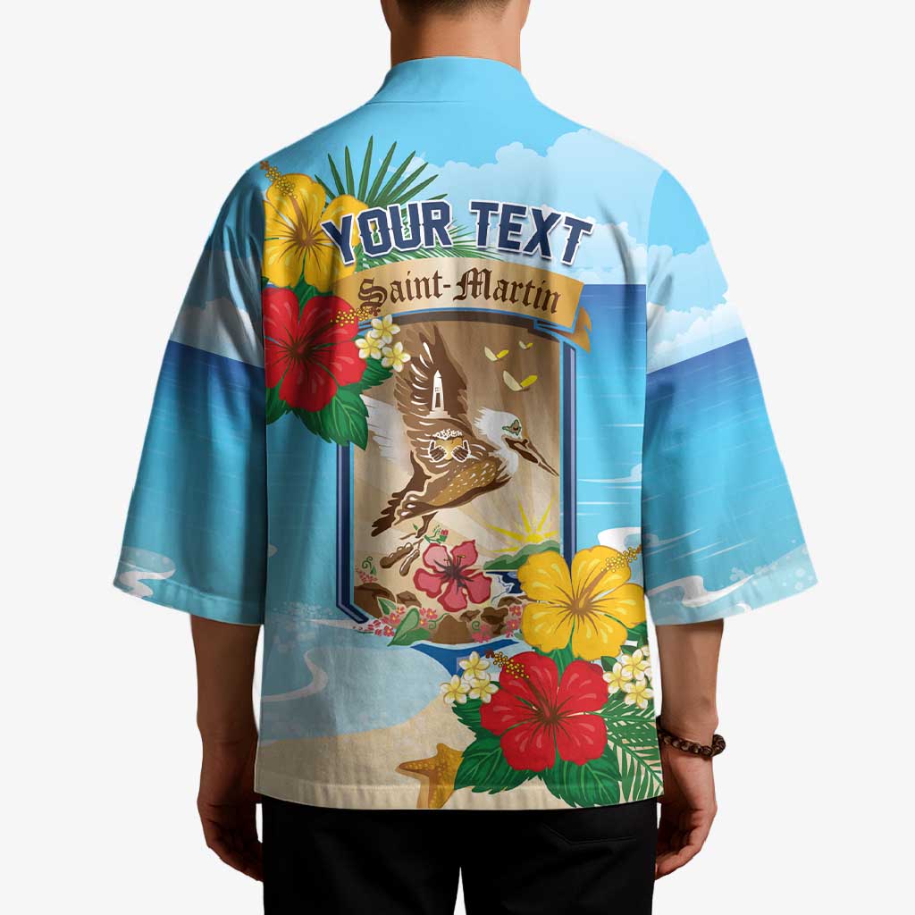 Personalized Collectivity of Saint Martin Kimono Hibiscus Flowers Tropical Beach - Wonder Print Shop